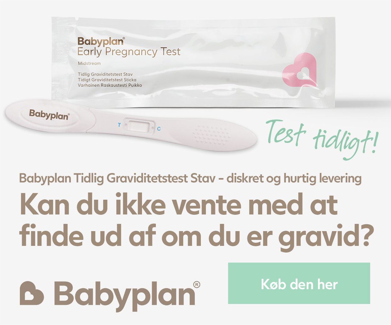 Køb Babyplan Tidlig Graviditetstest her