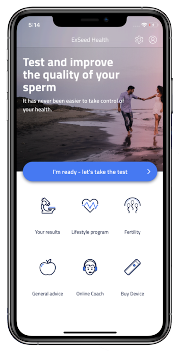 ExSeed Health sædtest og app ExSeed Health sædtest og app