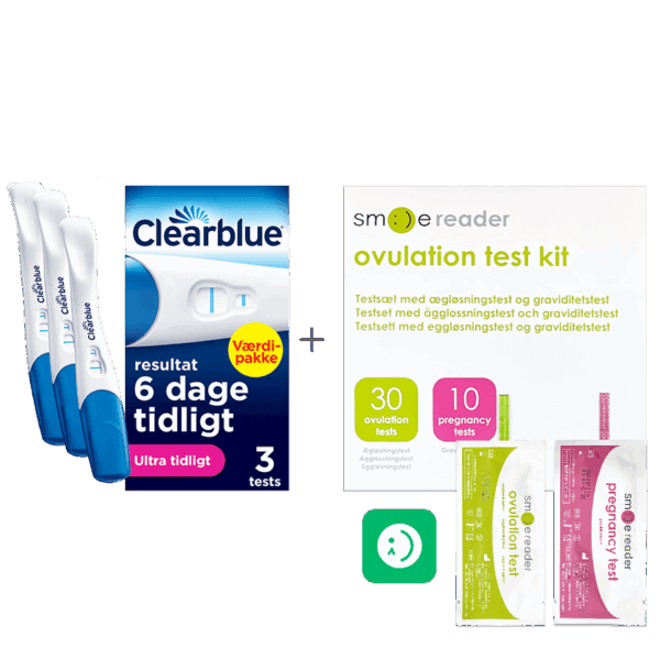Bundle med Clearblue Tidlig Graviditetstest + Smile Reader