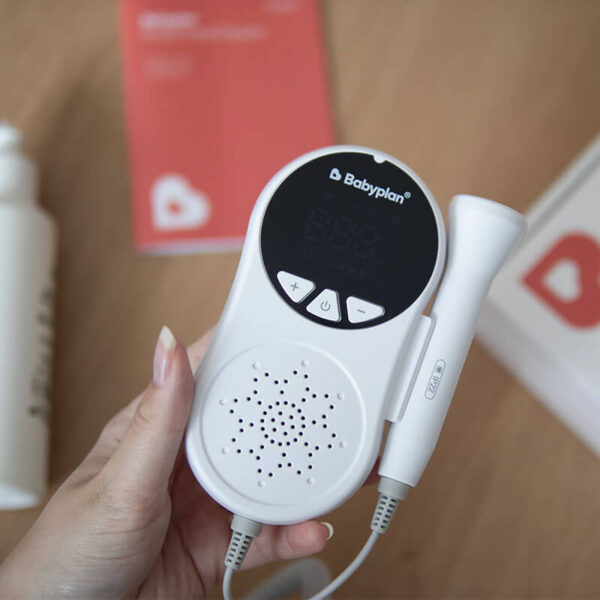Lyt til hjertelyd med Babyplan fetal doppler