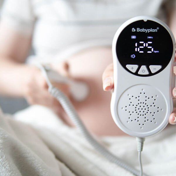 Lyt til hjertelyd med Babyplan fetal doppler