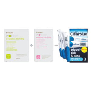 Pakke med Clearblue Triple Check + ny Smile Reader