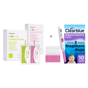 Pakke med Clearblue ægløsningstest + ny Smile Reader