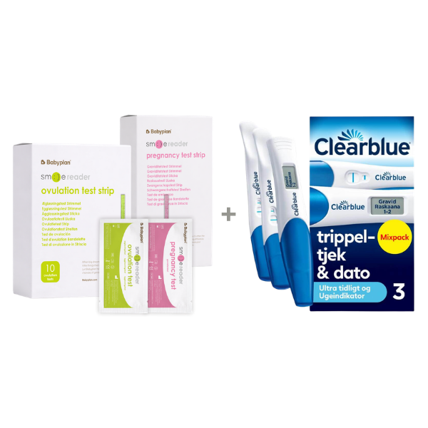 Pakke med Clearblue Triple Check + ny Smile Reader