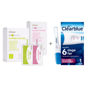 Pakke med Clearblue Ultratidlig Avanceret Graviditetstest (1 stk.) + ny Smile Reader