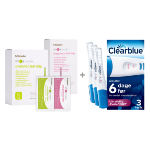 Pakke med Clearblue Ultratidlig Avanceret Graviditetstest (3 stk.) + ny Smile Reader