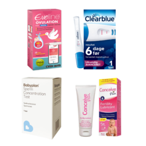 Eveline Smart Fertilitetssystem, Clearblue Ultratidlig Avanceret, Babyplan Sædkvalitetstest & Conceive Plus 75ml – Komplet Startpakke til Jeres Fertilitet