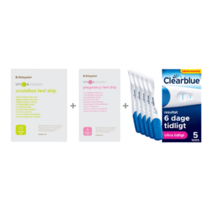 Pakke med Clearblue Ultratidlig Graviditetstest (5 stk.) + ny Smile Reader