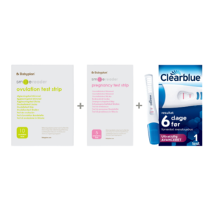Pakke med Clearblue Ultratidlig Avanceret Graviditetstest (1 stk.) + ny Smile Reader