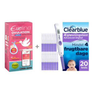 Eveline Smart Fertilitetssystem & Clearblue Advanced Digital 20-pak – Storpakke til Grundig Ægløsningssporing