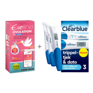 Eveline Smart Fertilitetssystem & Clearblue Triple Check & Dato – Digital Ægløsningssporing og Trippelbekræftelse af Graviditet