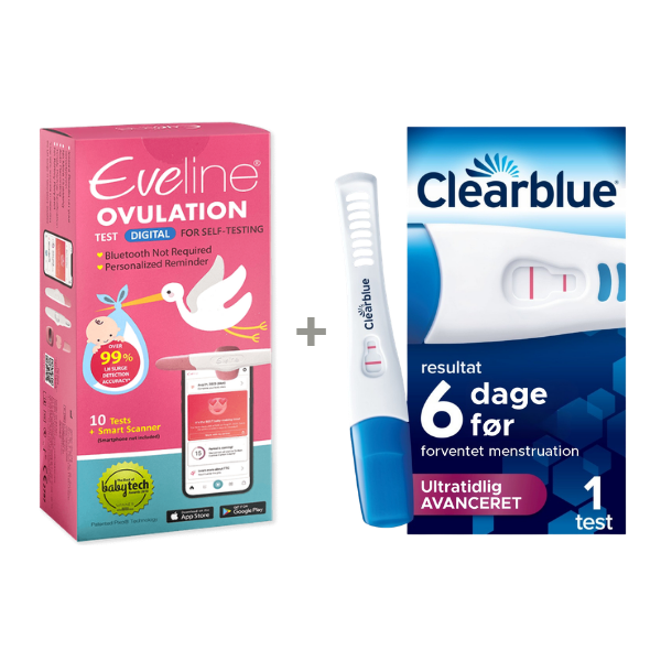 Eveline Smart Fertilitetssystem & Clearblue Ultratidlig Avanceret - Digital Ægløsningssporing og Tidlig Graviditetstestning