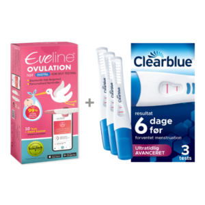 Eveline Smart Fertilitetssystem & Clearblue Ultratidlig Avanceret 3-pak – Digital Ægløsningssporing og Tidlig Graviditetstestning