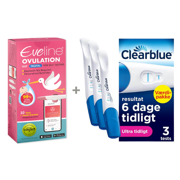 Eveline Smart Fertilitetssystem & Clearblue Ultra Tidligt - Digital Ægløsningssporing og Tidlig Graviditetstestning