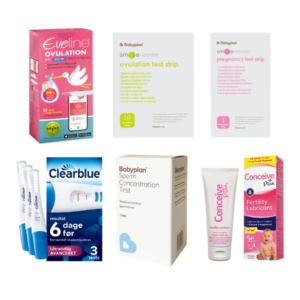 Eveline Smart Fertilitetssystem, Smile Reader, Clearblue Ultratidlig Avanceret 3-pak, Babyplan Sædkvalitetstest & Conceive Plus 75ml – Komplet Fertilitetskit