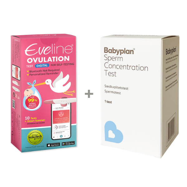 Eveline Smart Fertilitetssystem & Babyplan Sædkvalitetstest - Komplet Pakke til Begge Partners Fertilitet