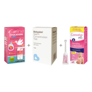 Eveline Smart Fertilitetssystem, Babyplan Sædkvalitetstest & Conceive Plus – Komplet Pakke til Begge Partnere