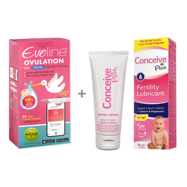 Eveline Smart Fertilitetssystem & Conceive Plus Multi-use 75ml - Komplet Pakke til at Finde Det Rette Tidspunkt og Øge Chancen